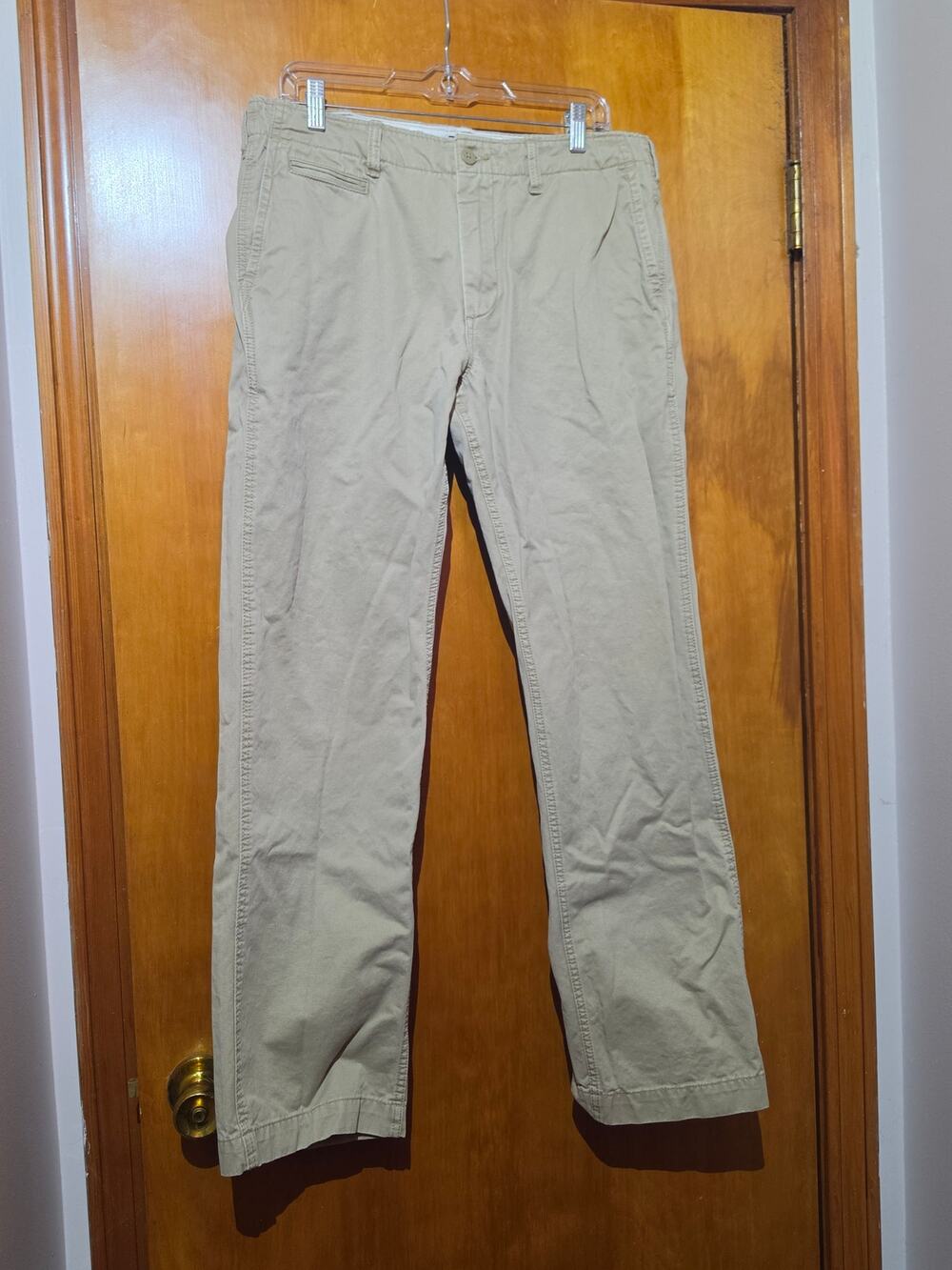 GAP Khakis Vintage Straight Fit Chino Pants Tan Beige 34x32